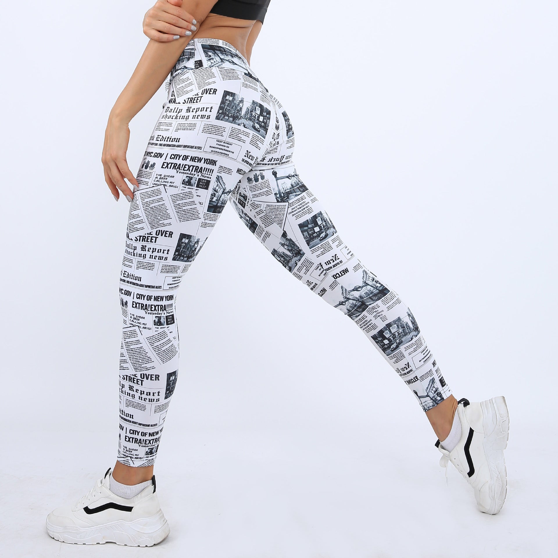 Gradient Digital Printing Yoga Skinny Female Leggings