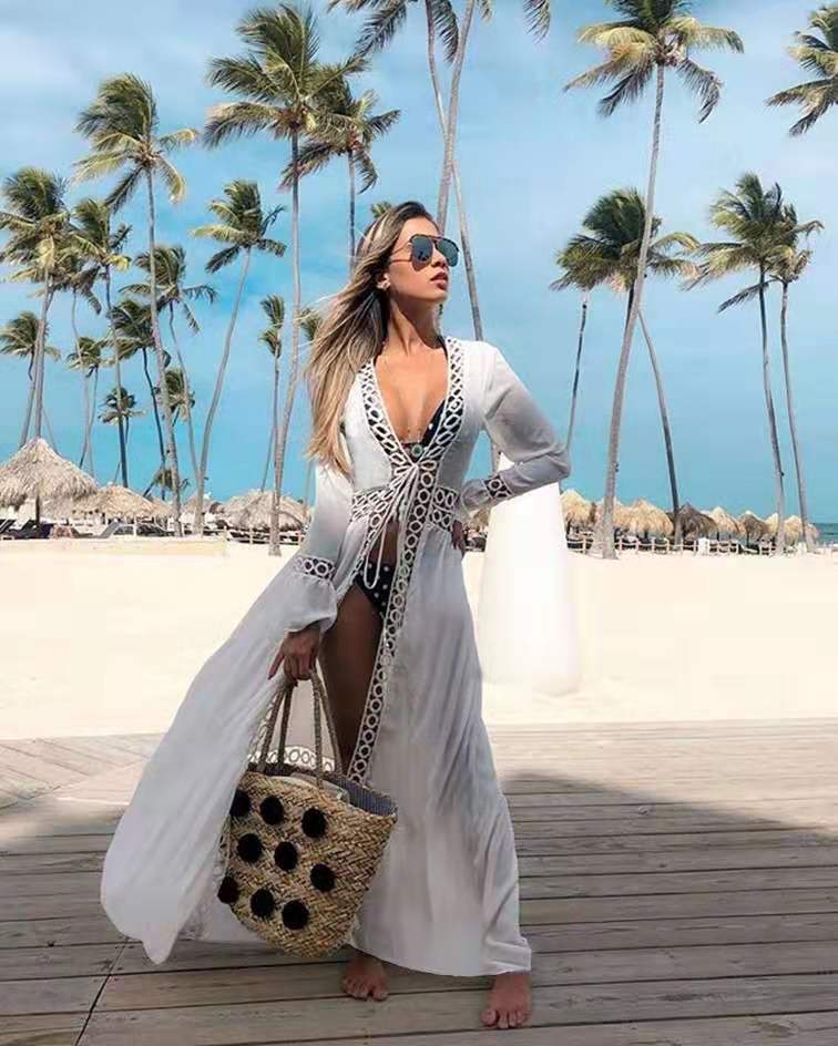 Vacation Bikini Loose Long Beach Dress Blouses