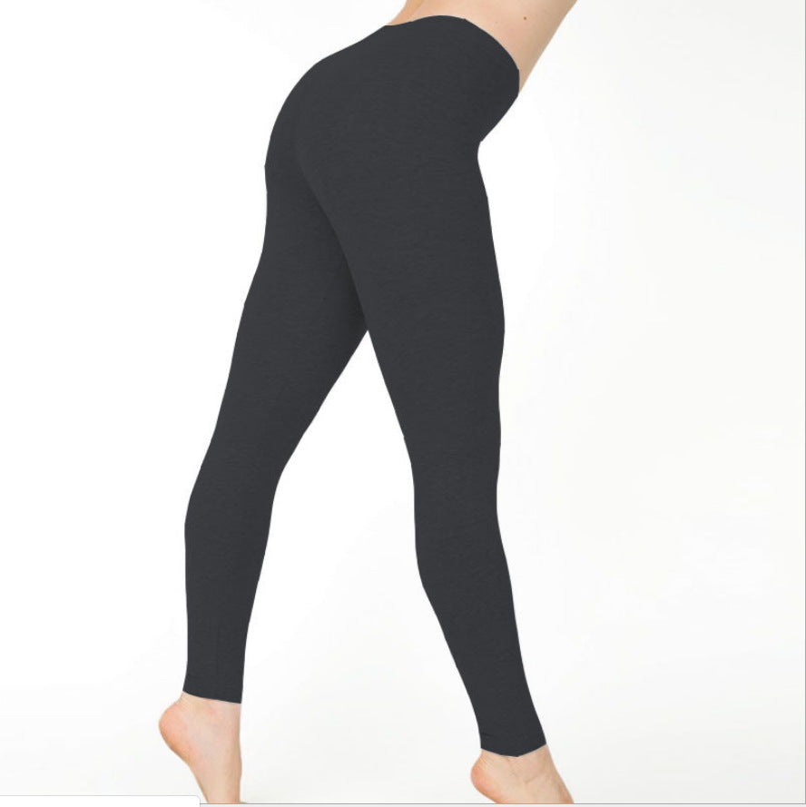 Women's Low Waist Slim Cropped Cotton Leisure Hip Leggings