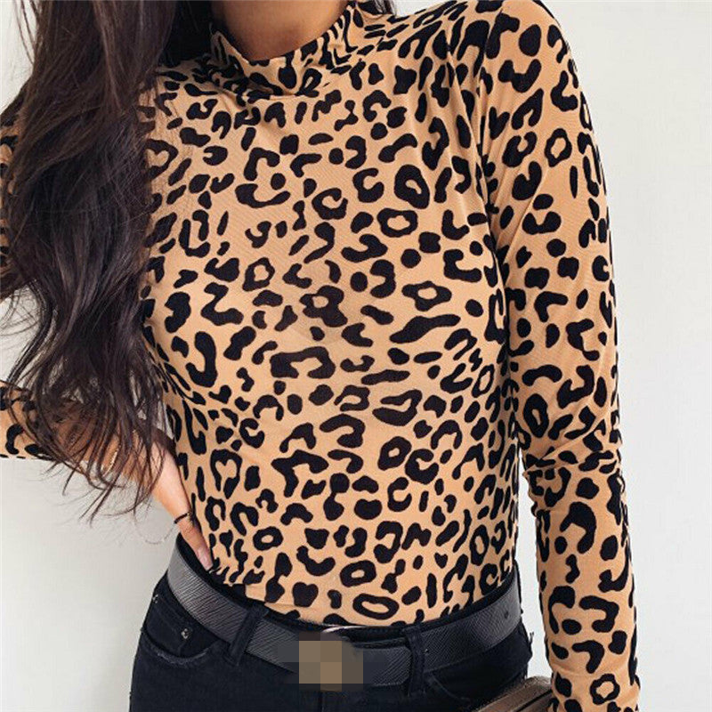 Women's Fashion Round Neck Long Sleeve Sexy Blouses