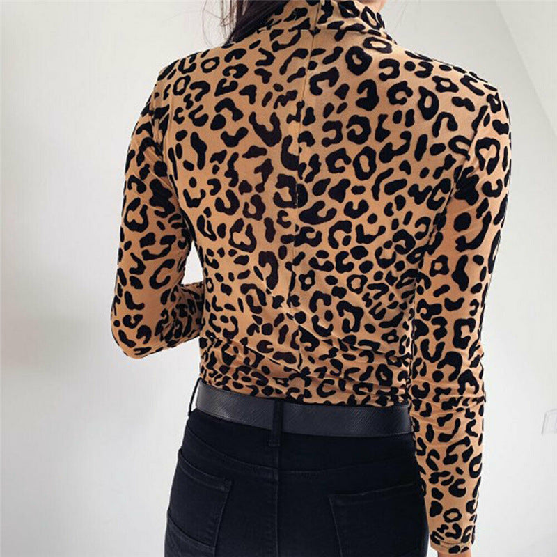 Women's Fashion Round Neck Long Sleeve Sexy Blouses