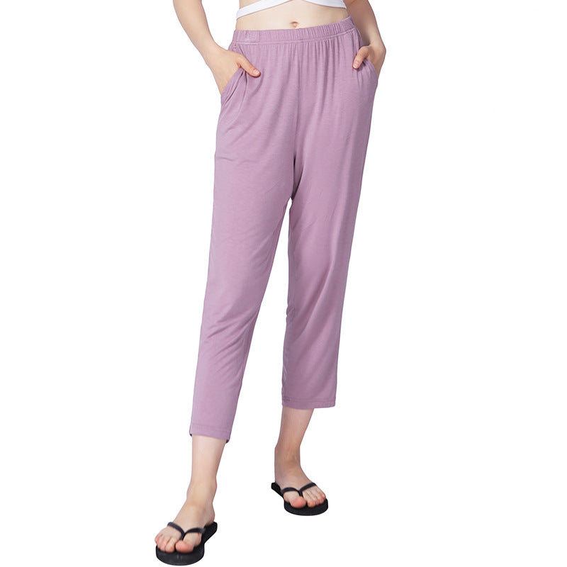 Women's High Elastic Casual Base Home Loose Pants