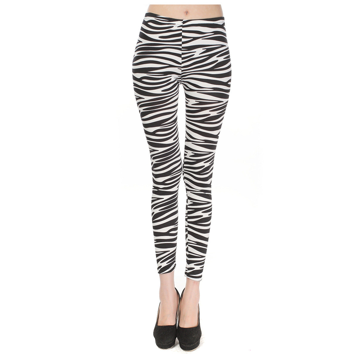 Graceful Trendy Animal Print Skinny Cropped Leggings