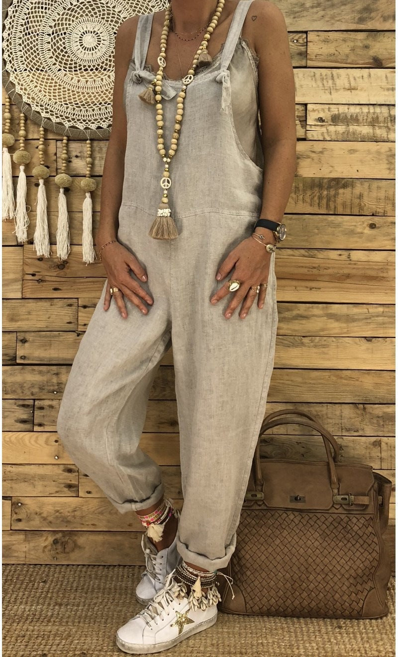 Graceful Women's Fashion Casual Loose Suspender Pants