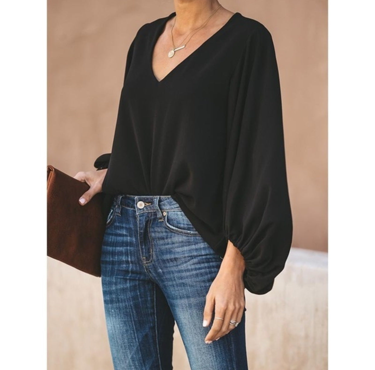 Women's Summer Lantern Sleeve Loose Long For Blouses