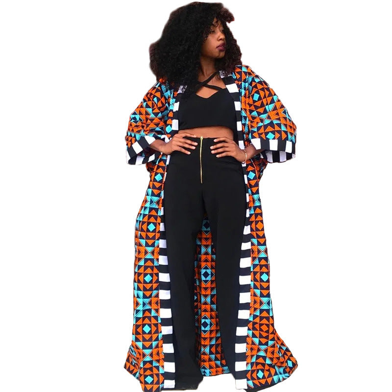 Women's Spring Trench African Ethnic Style Long Coats