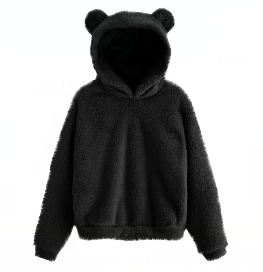 Creative Trendy Fluffy Rabbit Hooded Warm Sweaters