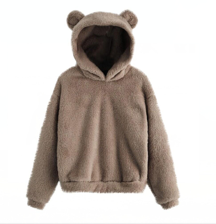 Creative Trendy Fluffy Rabbit Hooded Warm Sweaters