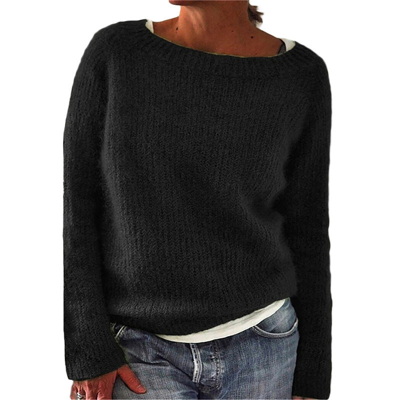 Women's Solid Color Static Version Basic Style Sweaters