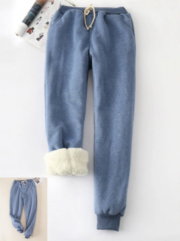 Women's Cashmere Thickened Warm Winter Loose Casual Pants