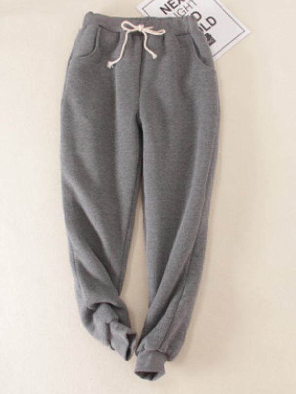 Women's Cashmere Thickened Warm Winter Loose Casual Pants