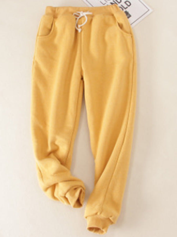 Women's Cashmere Thickened Warm Winter Loose Casual Pants