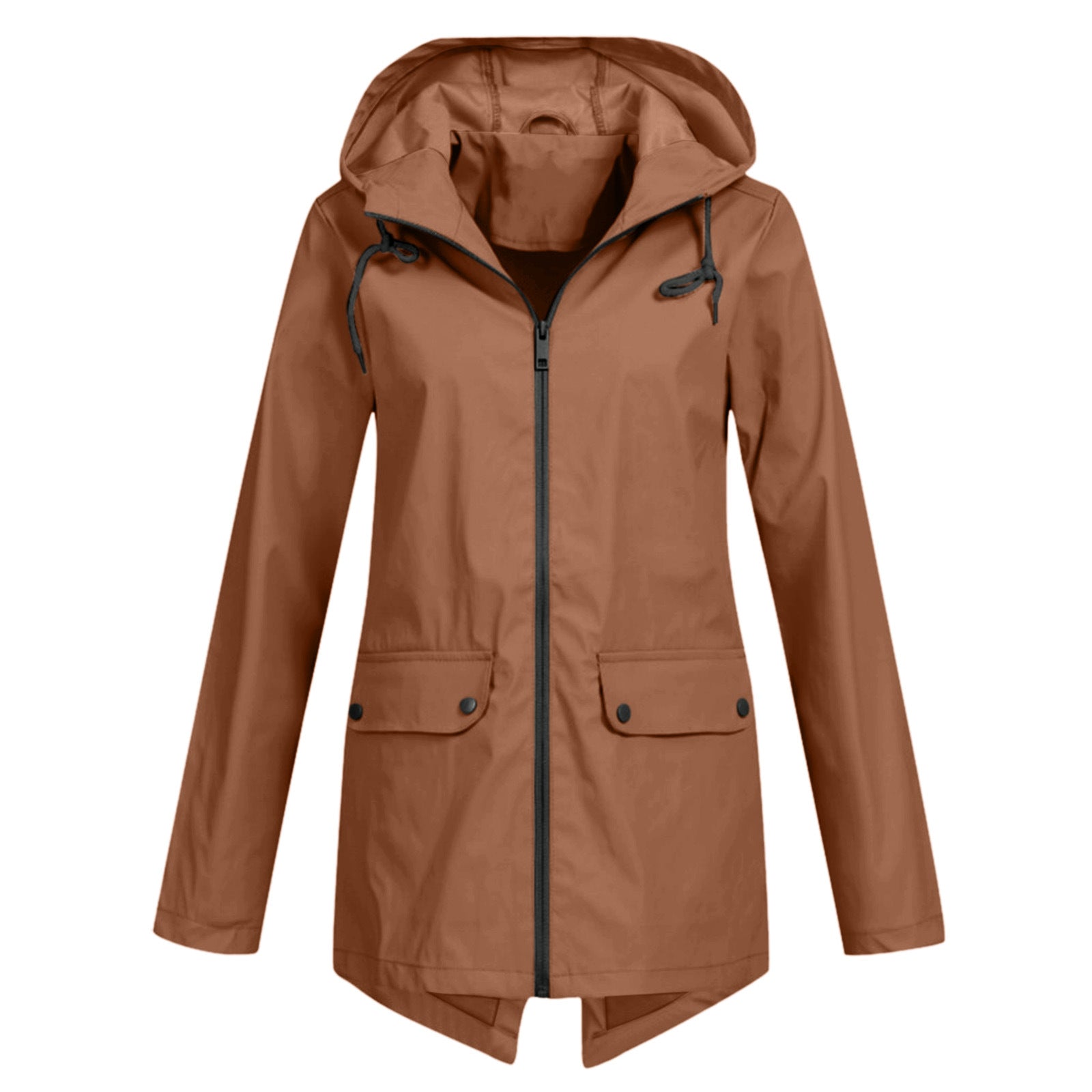 Women's Windcheater Zip Hooded Lightweight Outdoor Windproof Coats