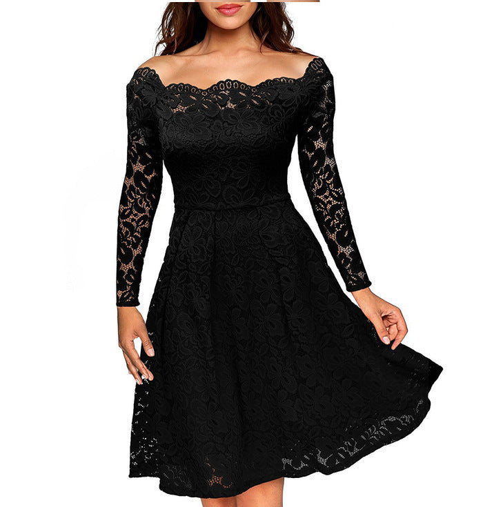 Sexy Lace Large Swing Dress Long Dresses