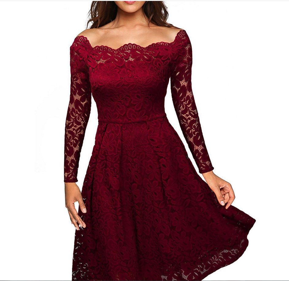 Sexy Lace Large Swing Dress Long Dresses