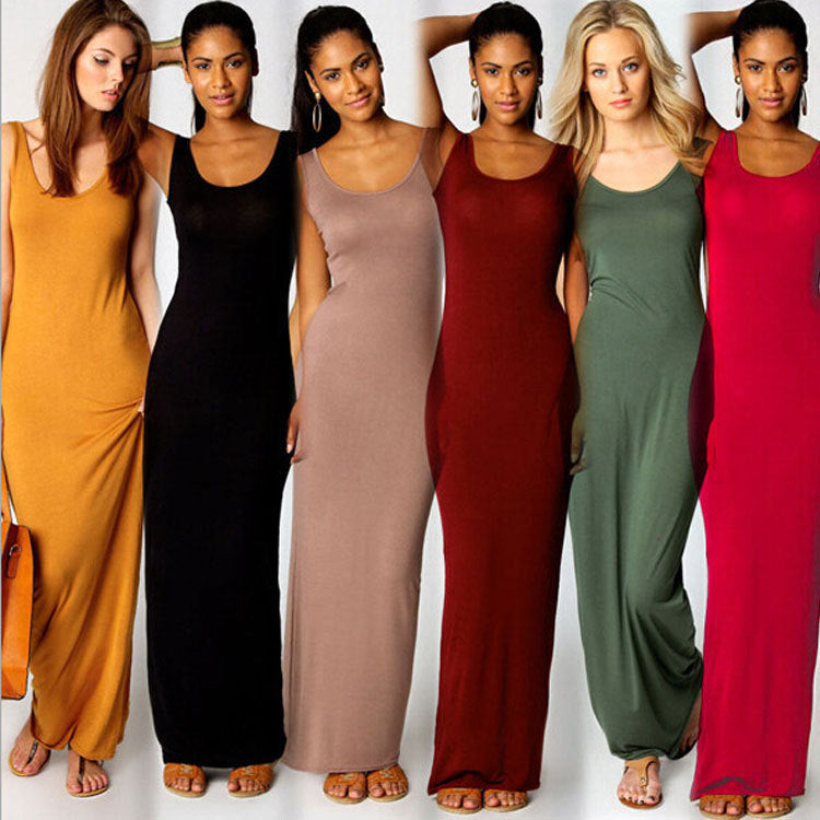 Women's Colors Elegant Sexy Long Dress Fashion Dresses