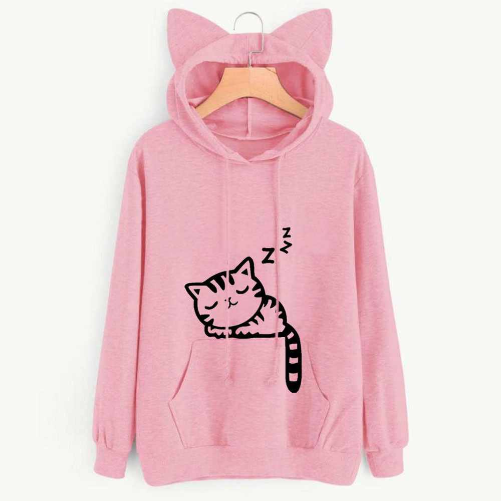 Unique Trendy Comfortable Loose Fleece Printed Sweaters