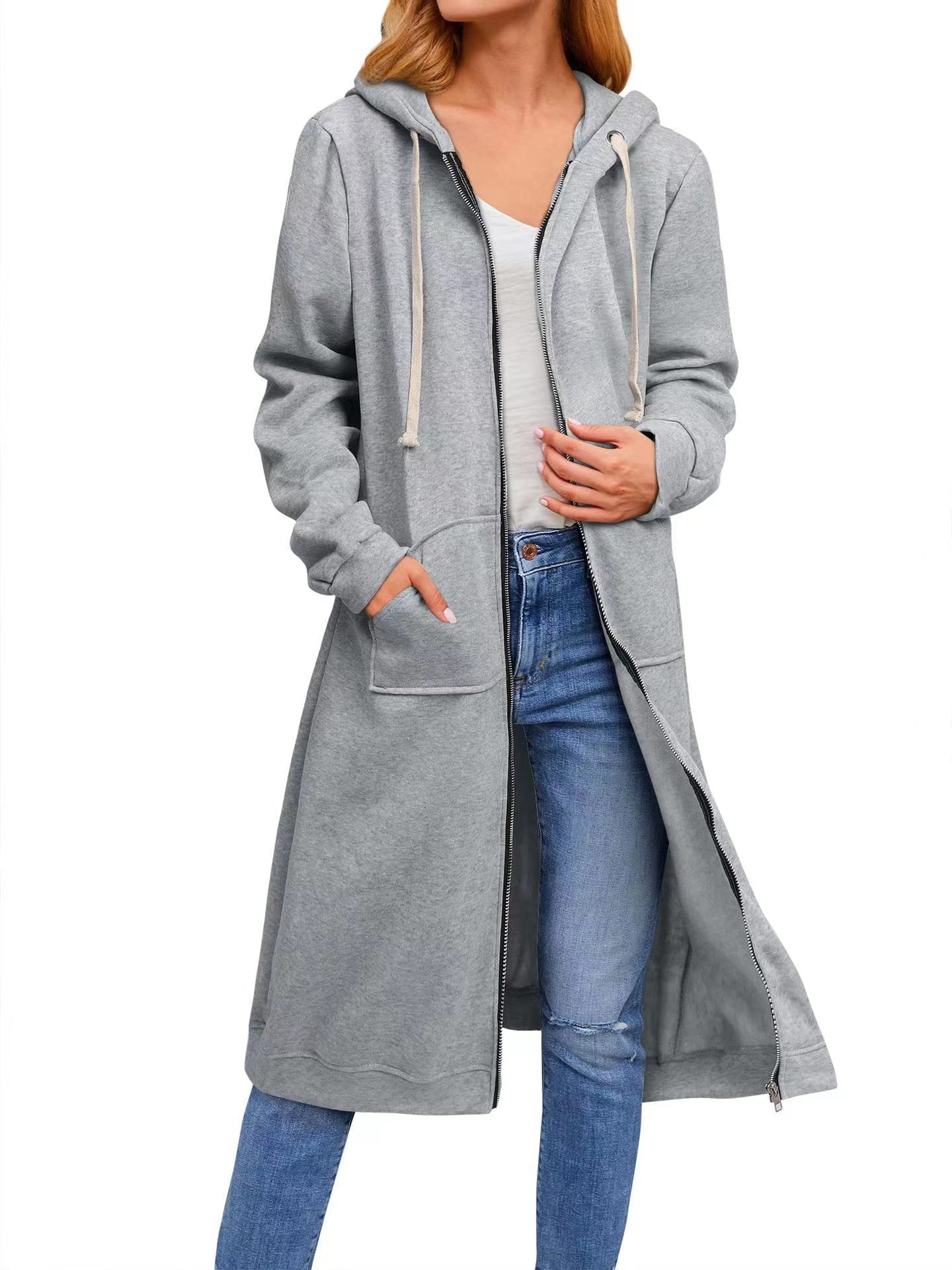 Casual New Women's Loose Zip Long Cardigans