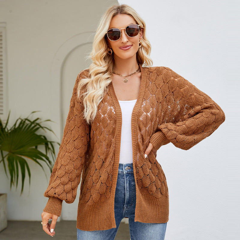 Women's Loose And Lazy Style Mid-length Design Cardigans