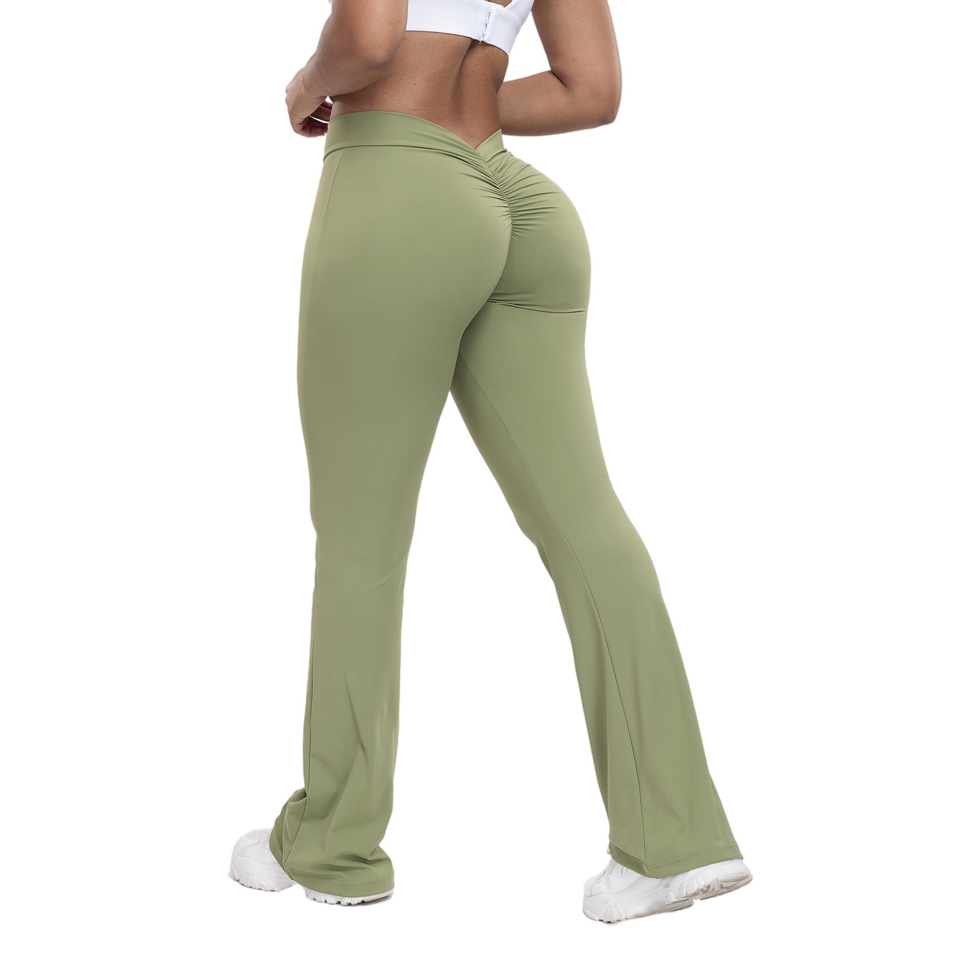 Women's High Waist Hip Lift Tights Wide Pants