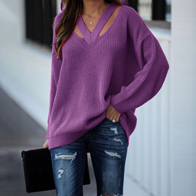 Women's Knitted Pullover Loose Temperament Commuter Sweaters