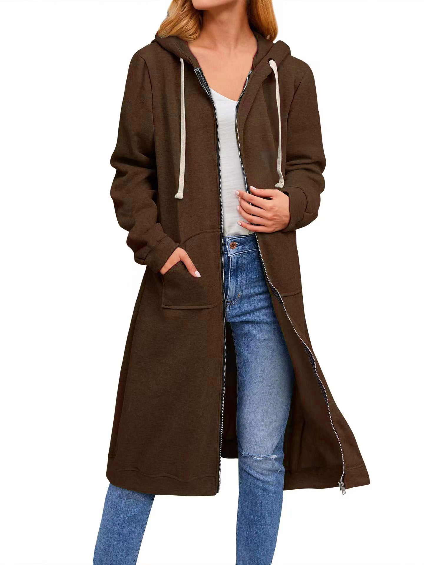 Casual New Women's Loose Zip Long Cardigans