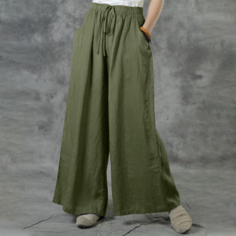 Women's Comfortable Loose Cotton Linen Casual Pants