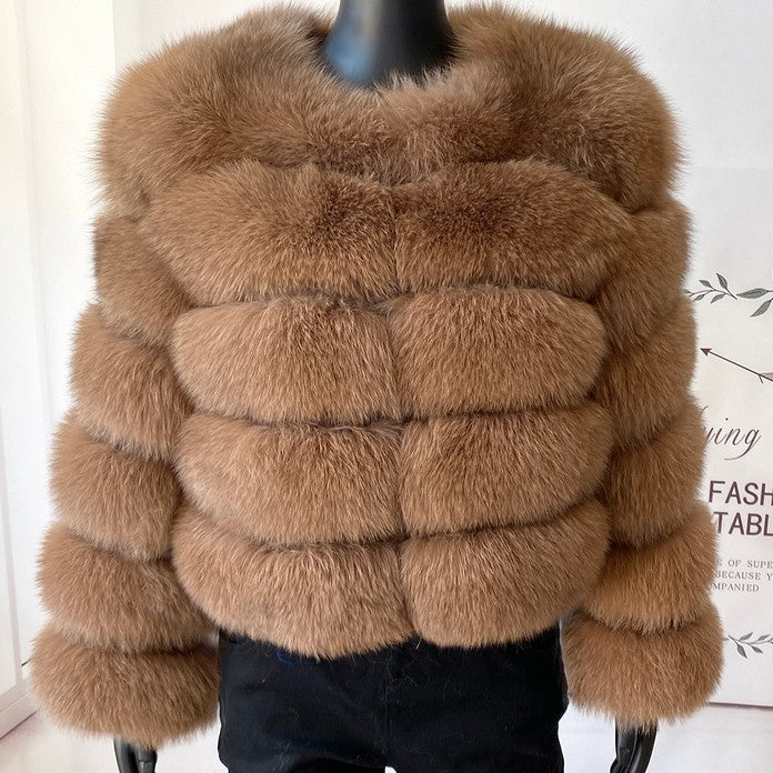 Women's Fur Imitation Fox Long Sleeve Winter Coats