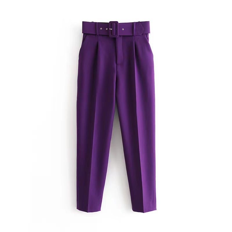 Micro Elastic Slim Fit Figure Flattering Pants