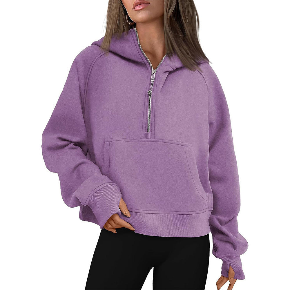 Women's Stylish Classy Hooded Zipper Thickening Sweaters