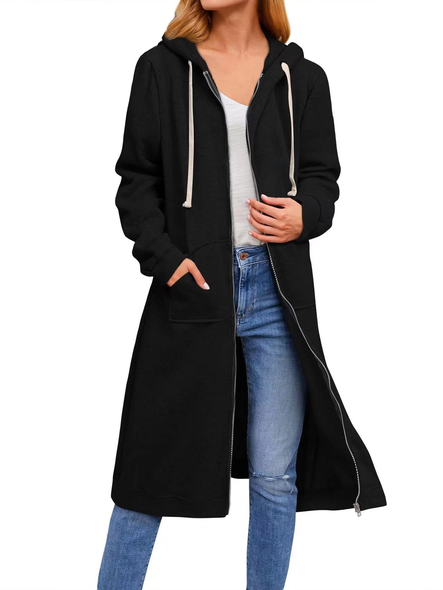 Casual New Women's Loose Zip Long Cardigans