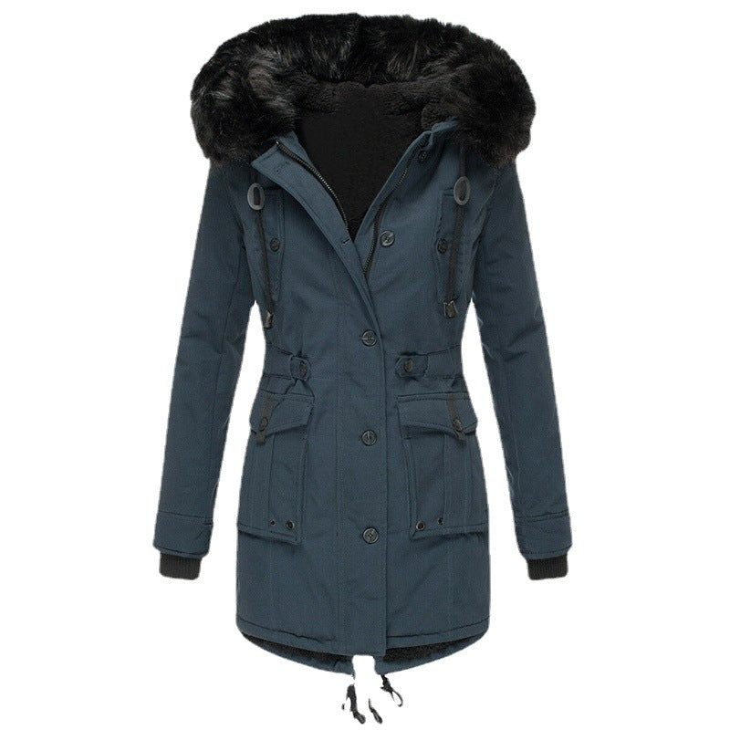 Women's Fleece-lined Thickened Cotton Padded Clothes Winter Clothing