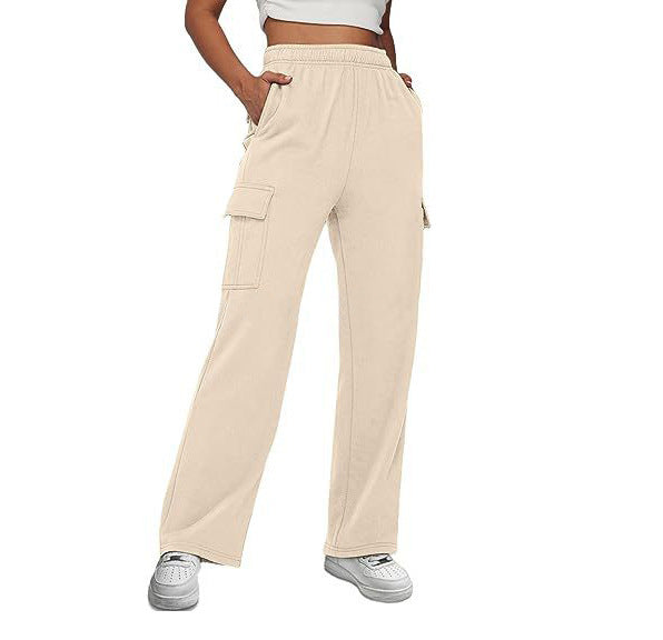 Women's Sports Trousers High Waist Slimming Straight Pants