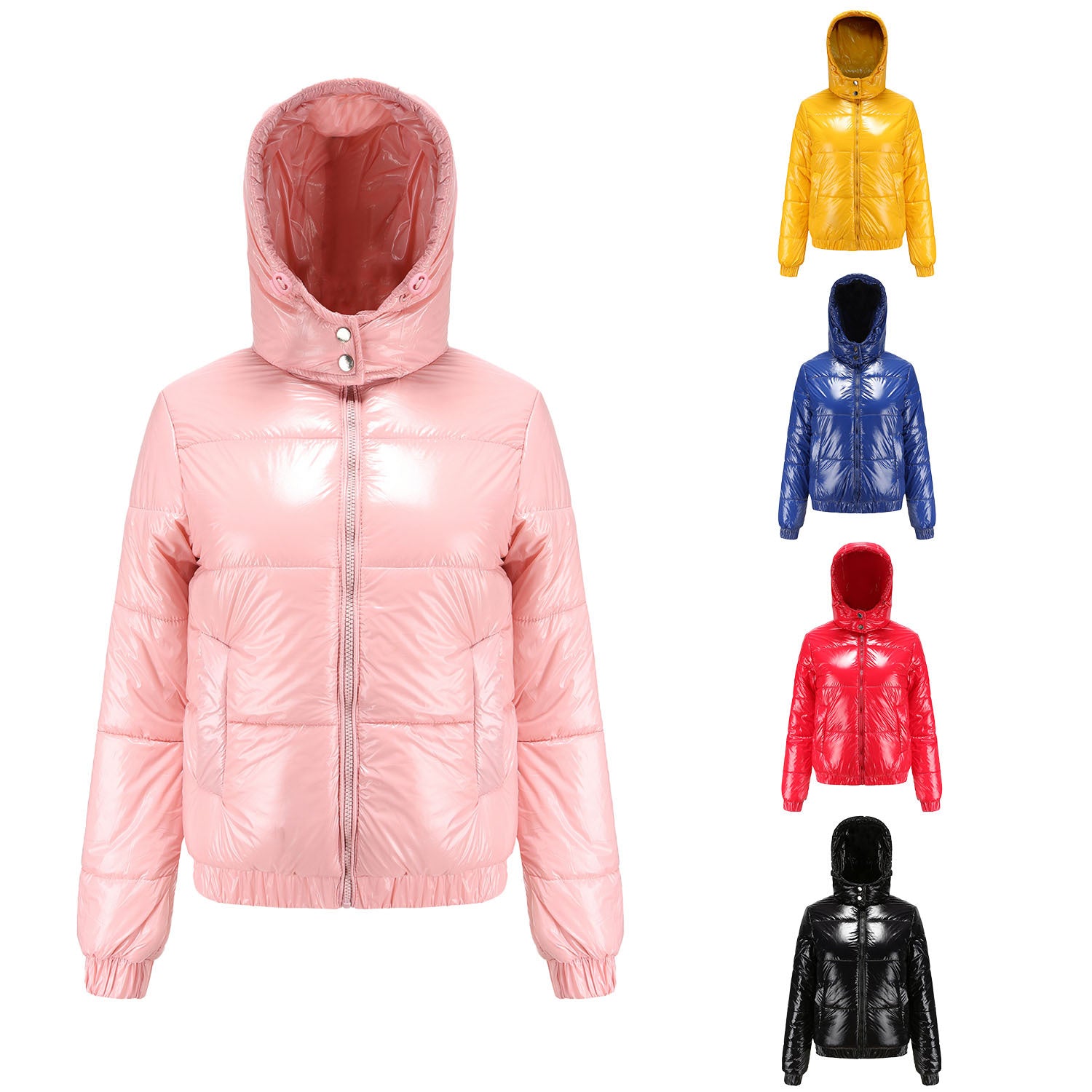 Splash Coat Hooded Cotton-paddeded Splash Proof Fashionable Long Coats – fitspromag