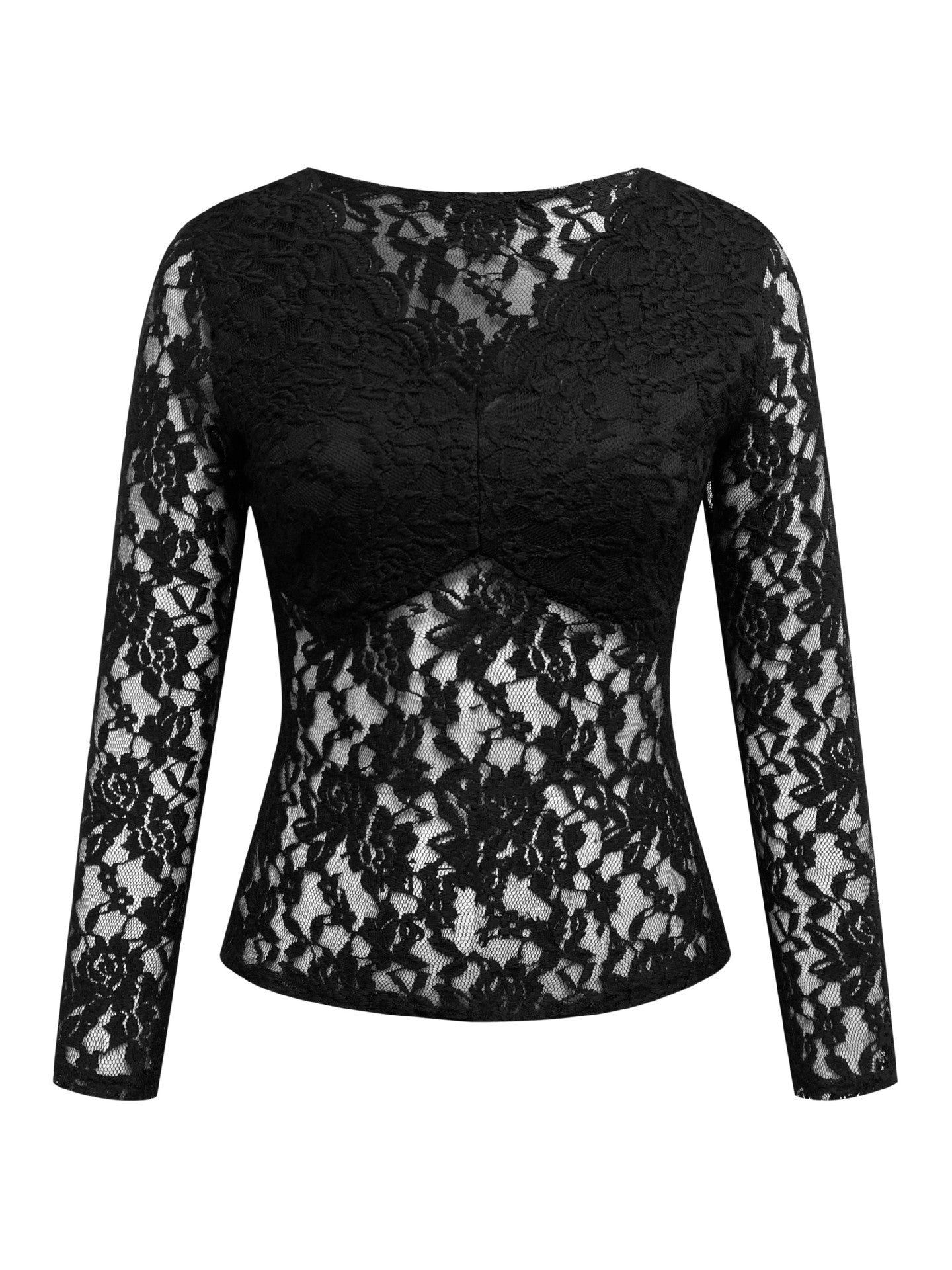 Women's Slouchy Solid Color Sexy Lace Blouses