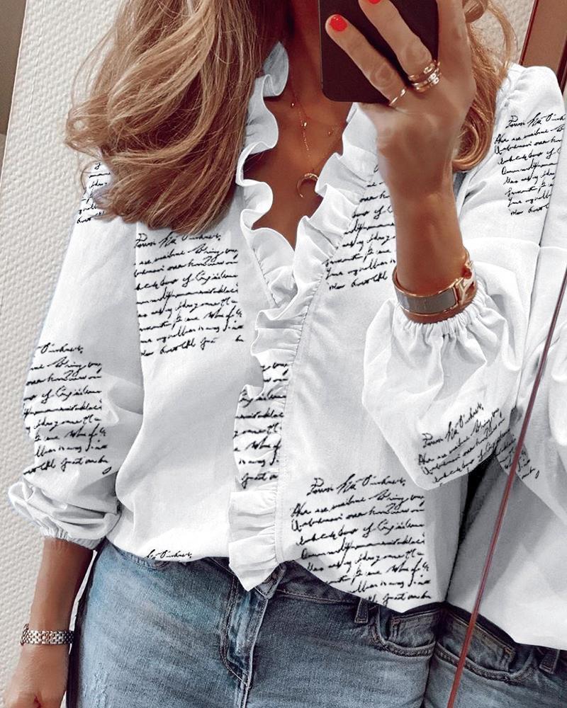 Women's Innovative Charming Long Sleeve Ruffle Blouses