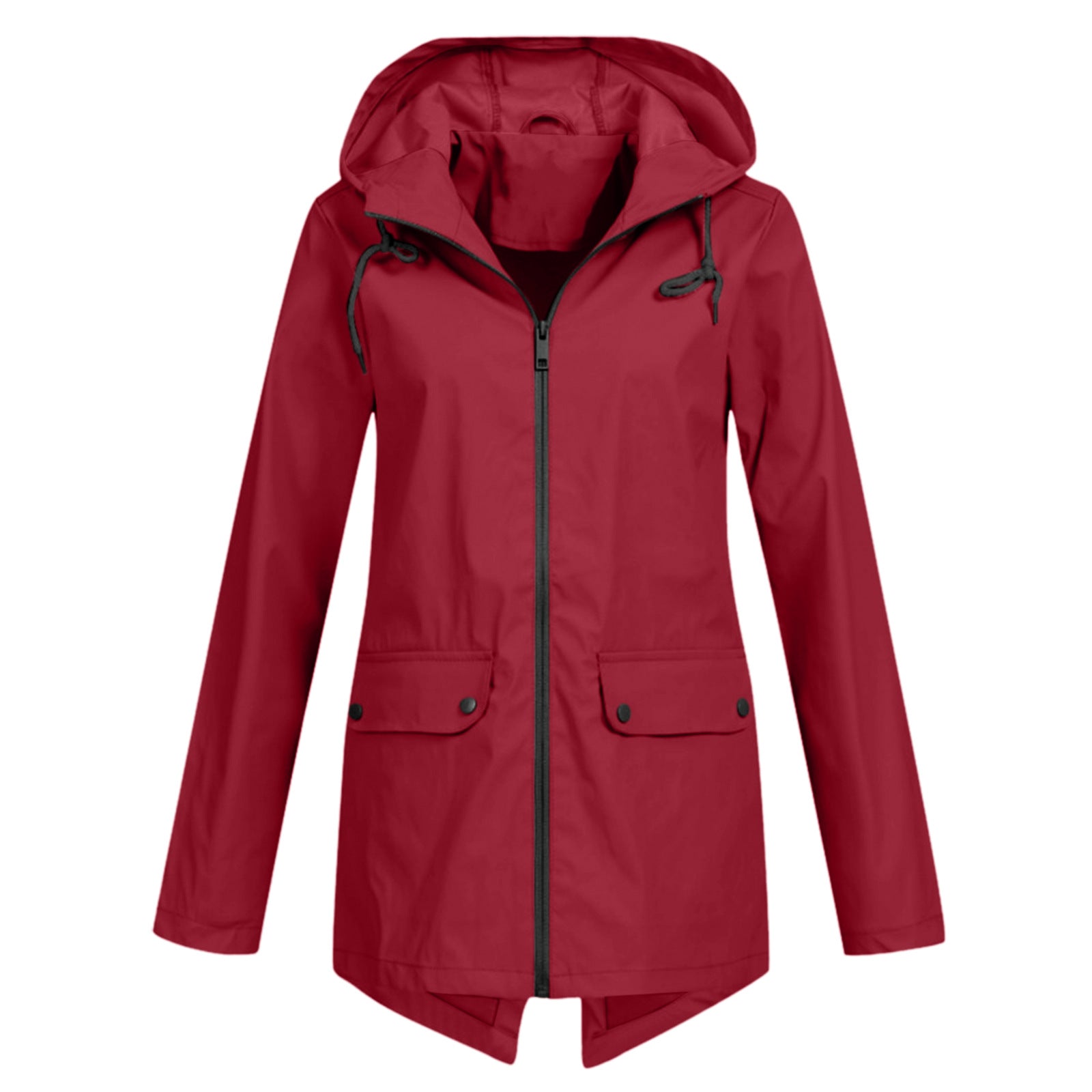 Women's Windcheater Zip Hooded Lightweight Outdoor Windproof Coats