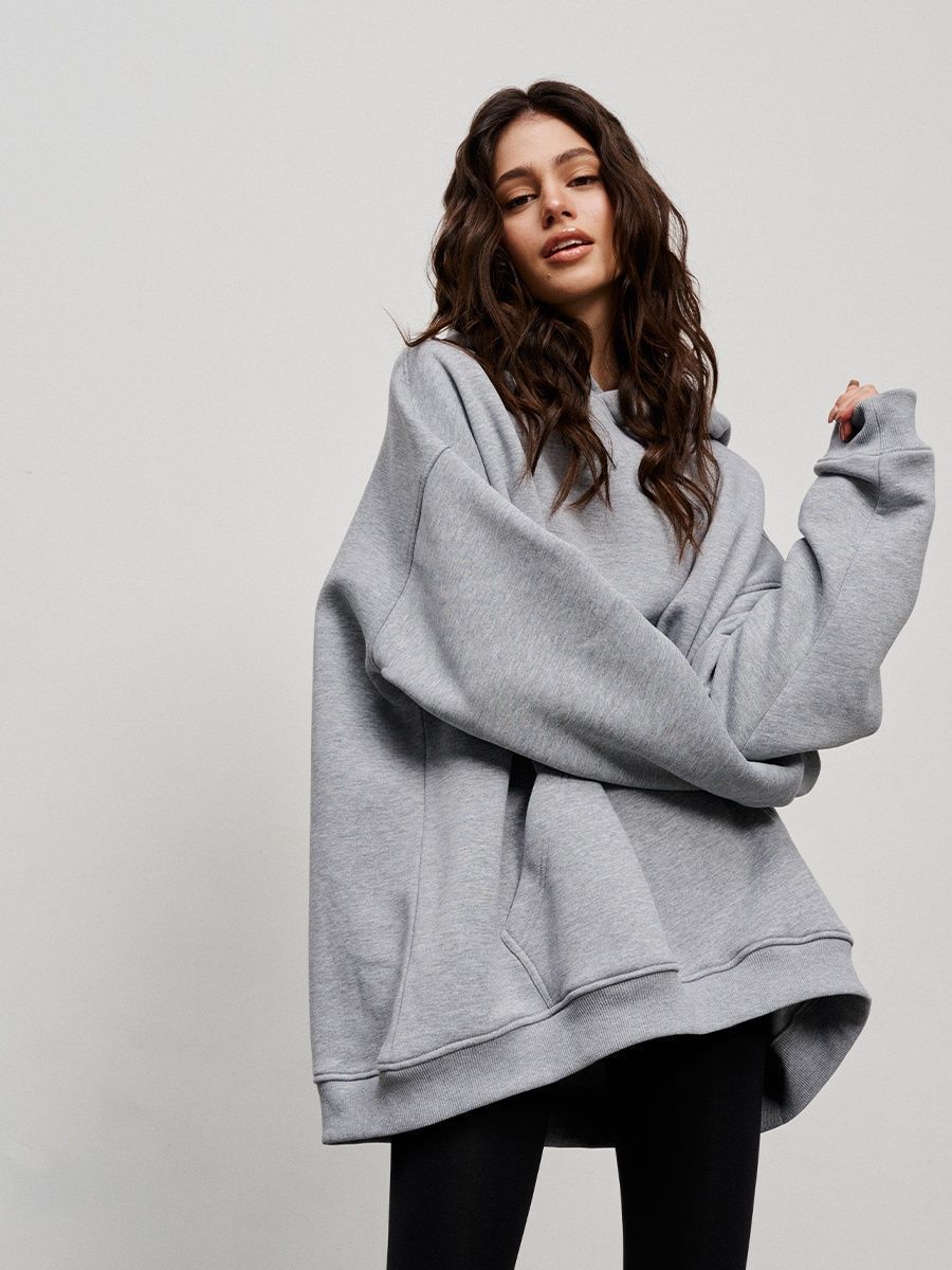 Boyfriend Style Polar Fleece Loose Pockets Sweaters