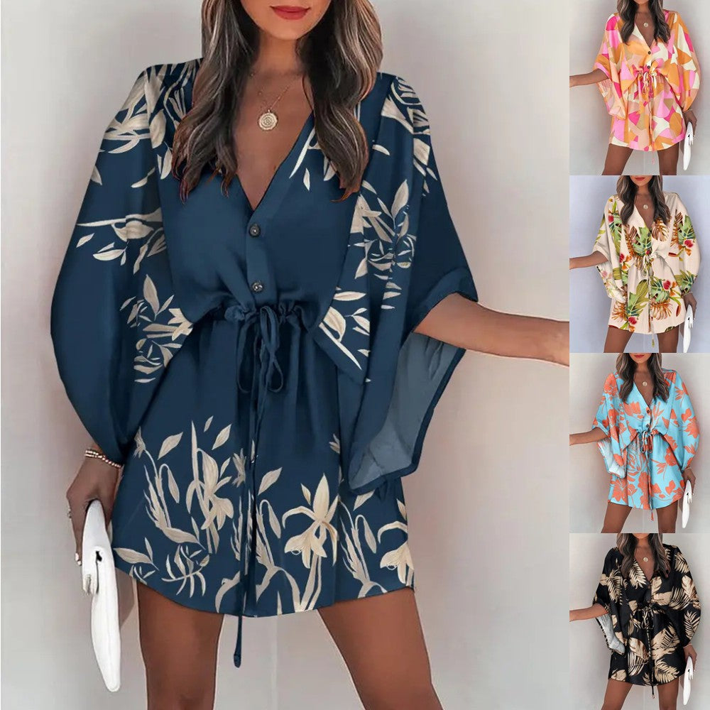 Women's Beautiful Fashionable Print Shirt Dress Dresses