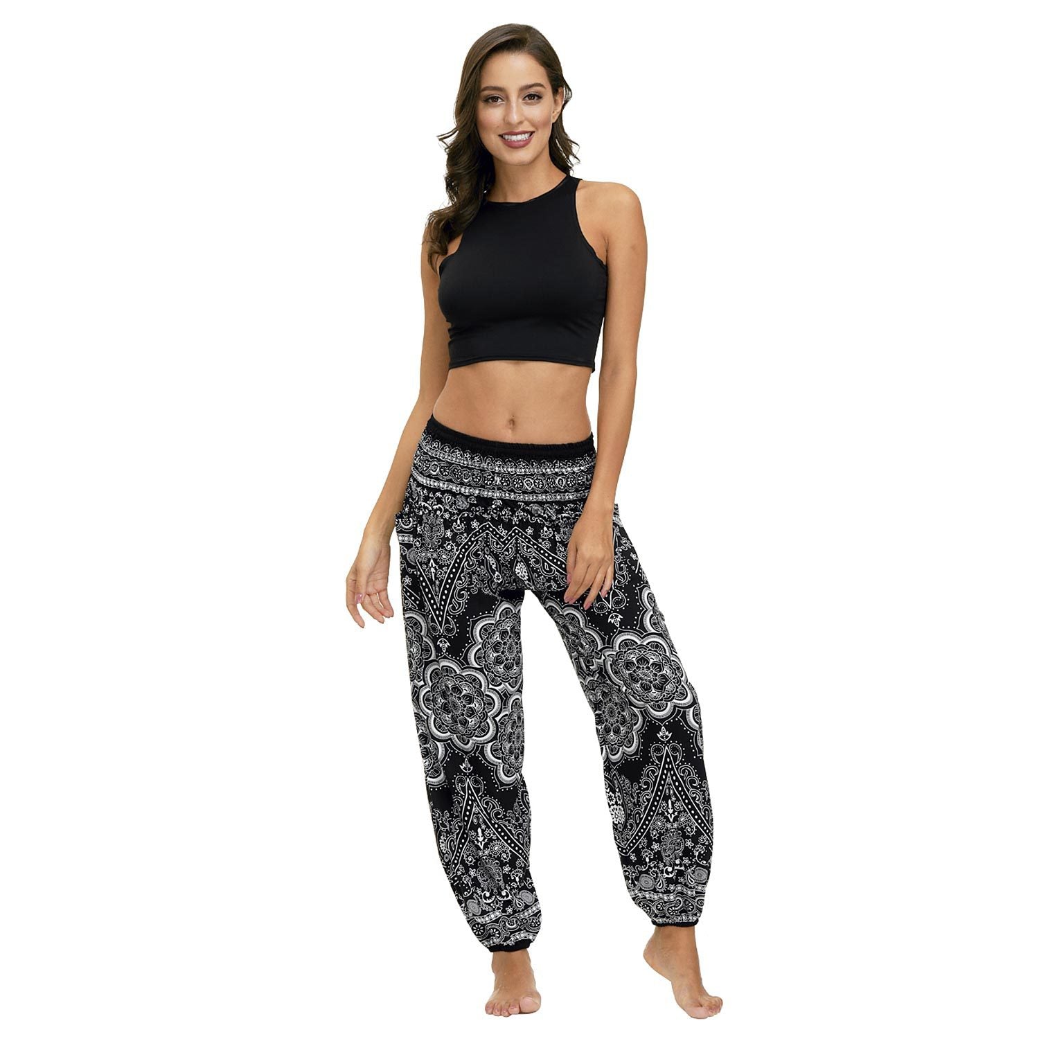 Women's Floral Digital Printing Sports Yoga Summer Breathable Comfortable Pants