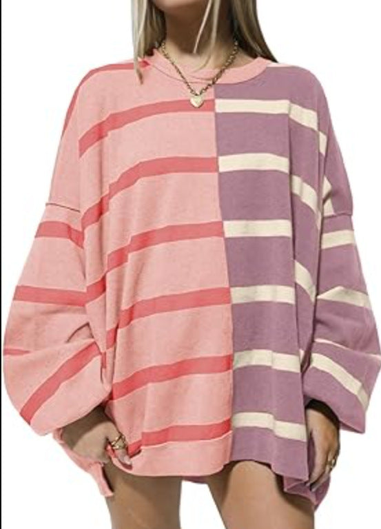 Women's Graceful Striped Knitted Long-sleeved For Sweaters