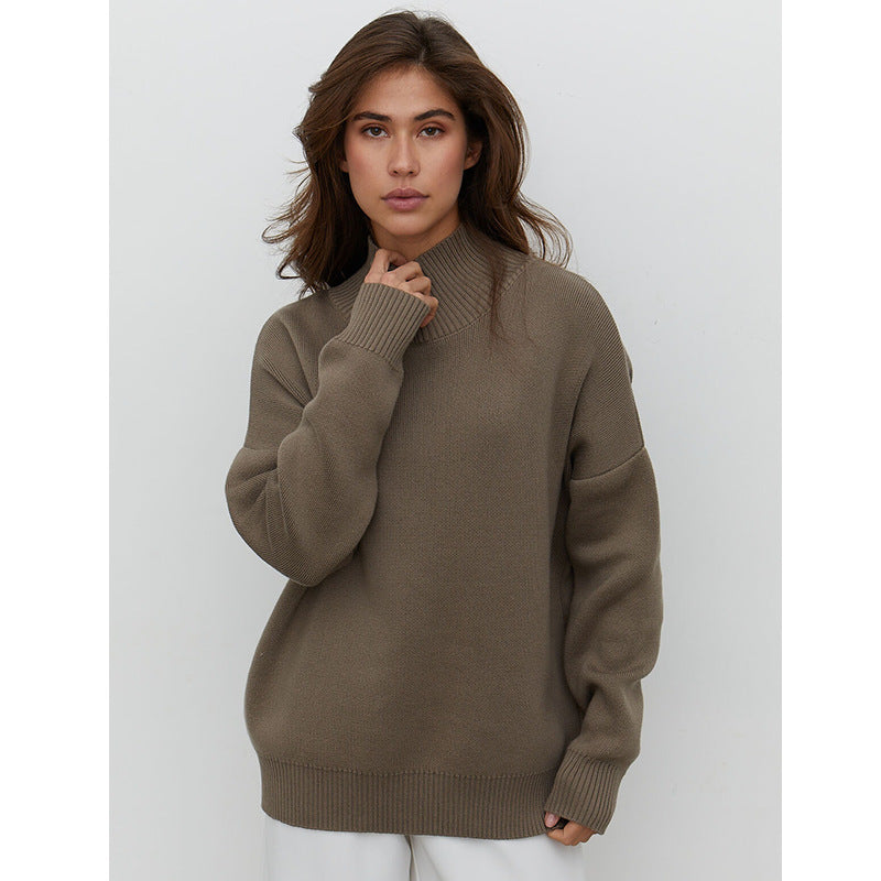 Turtleneck Knitted Trendy Wild Loose And Sweaters