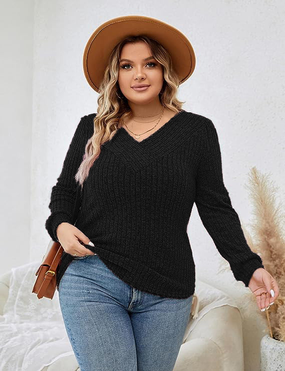 Women's Loose Casual Long Sleeves Fleece Shirt Sweaters