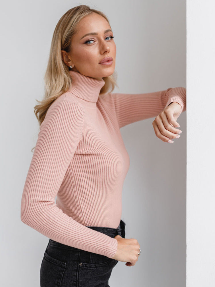 Women's Turtleneck Bottoming Shirt Autumn Pullover Knitwear