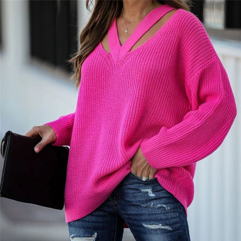 Women's Knitted Pullover Loose Temperament Commuter Sweaters