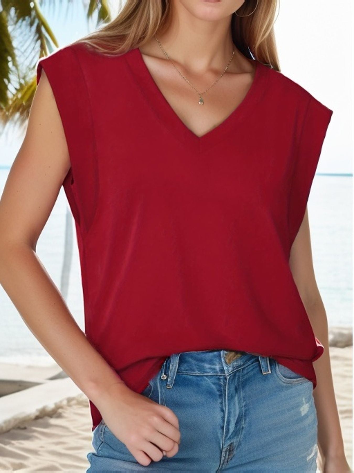 Women's Spring Loose Solid Color Bottoming Shirt Blouses