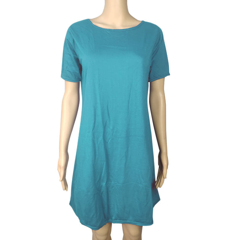 Women's Sleeve Solid Color Dress Summer Dresses