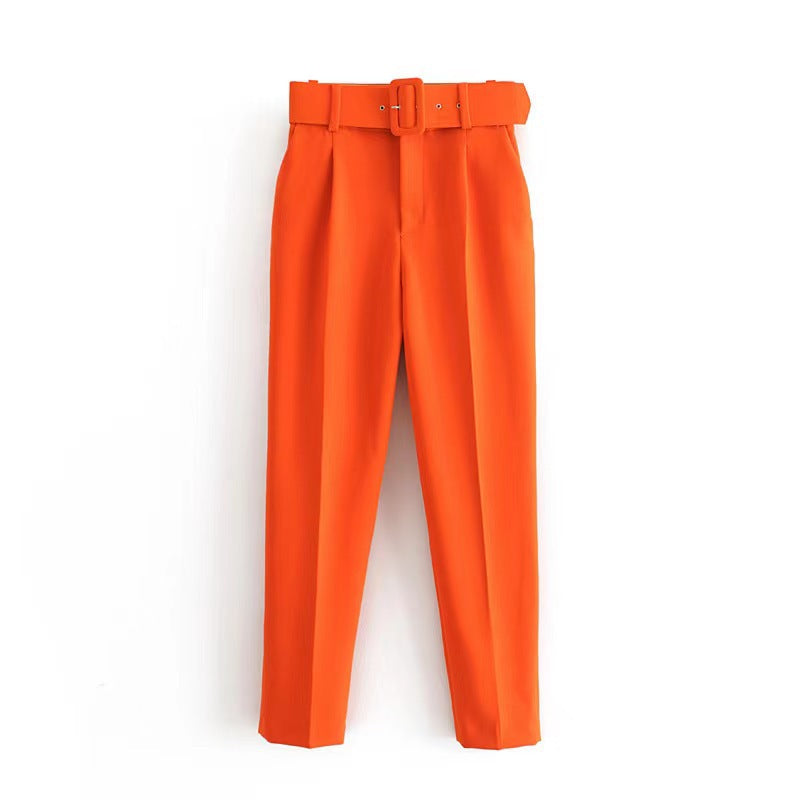 Micro Elastic Slim Fit Figure Flattering Pants