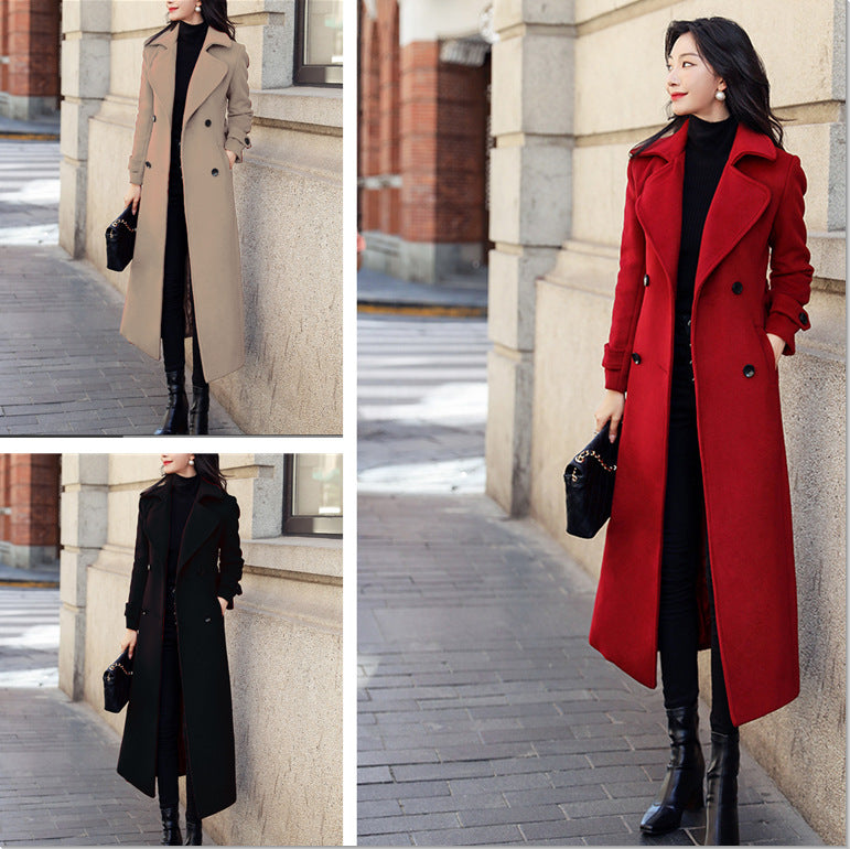 Women's Popular Single Thick Wool Dragon Phoenix Coats