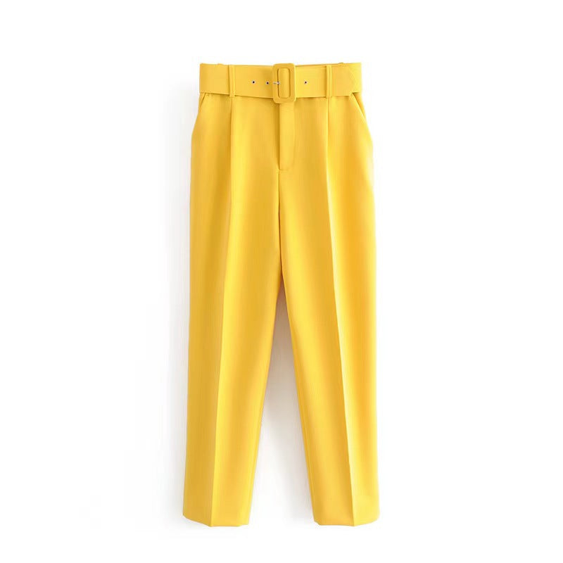 Micro Elastic Slim Fit Figure Flattering Pants